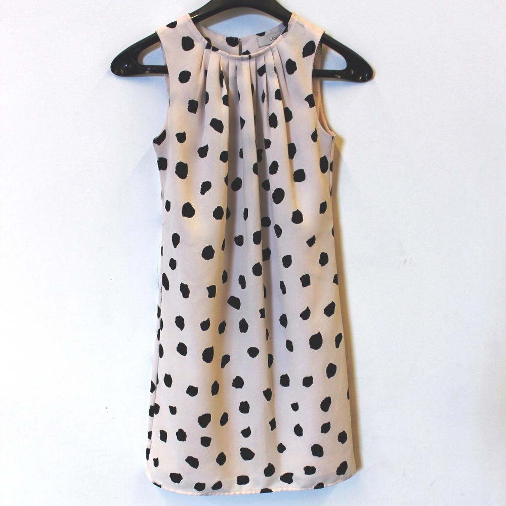 LOFT summer dress leopard abstract dots